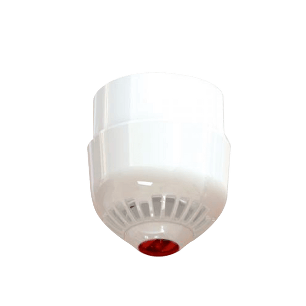 UTC™ Aritech™ 2000 Series Ceiling Mount Sounder/VAD, Multi-Tone, Deep Base, RED Flash [ASC2367W]