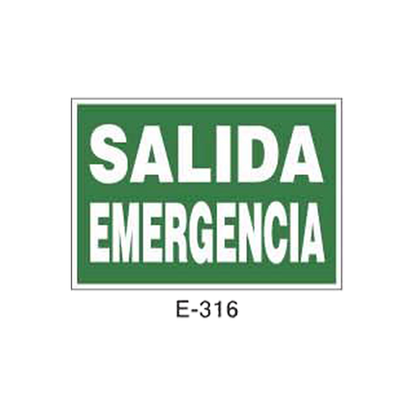 Emergency/Evacuation Signboard Type 1 (Plastic Sheet - Class A) [E-316-A]