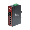 UTC™ IFS® 4-Port (1 x SC, Single Mode) Industrial Non-manageable FastEthernet Media Converter - DIN Rail (15Km) [MC250-4T/1FS]