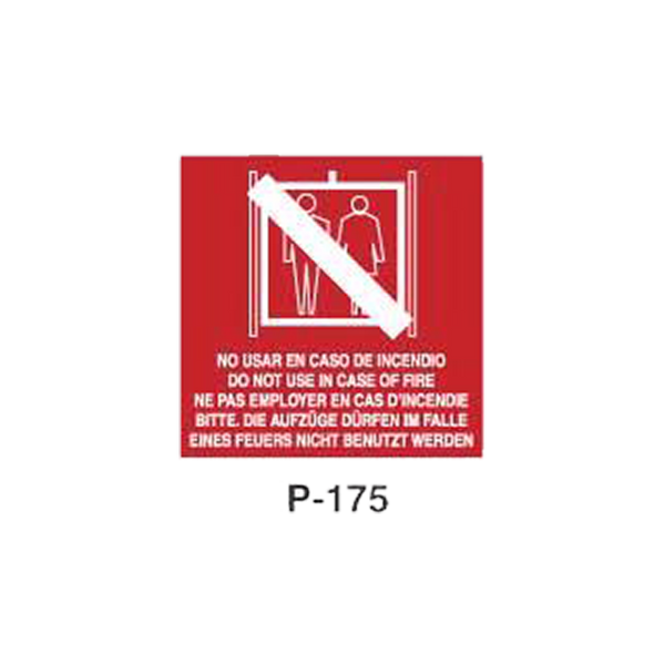 Prohibition and Fire Signboard Type 3 (Plastic Sheet - Class A) [P-175-A]