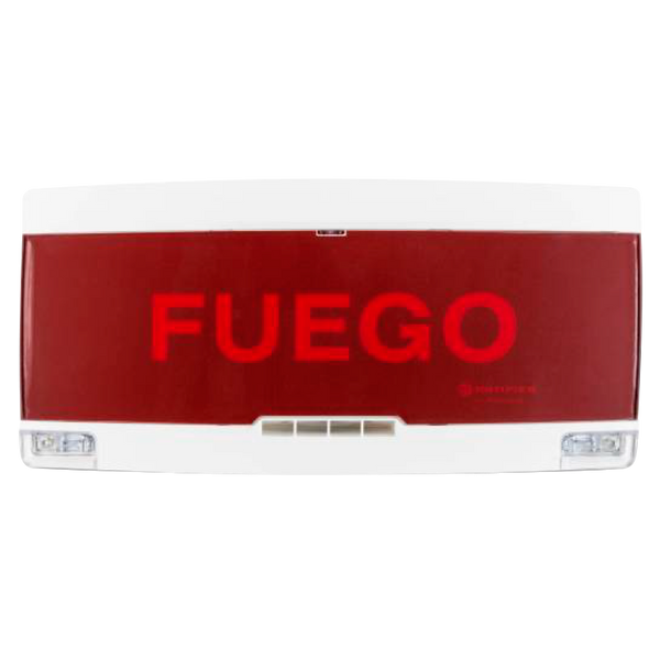 HONEYWELL™ White Indoor Light FUEGO Sign - EN54/3 and 54/23 [PAN1-PLUS-W-SP]